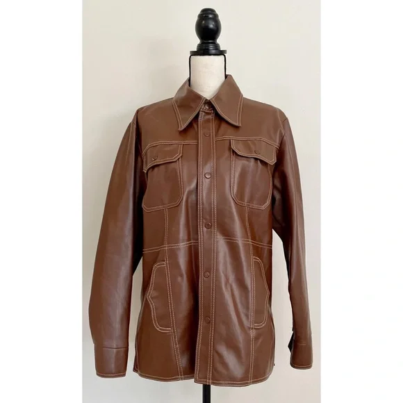 Vintage 70s Faux Leather Jacket - Picture 4 of 10